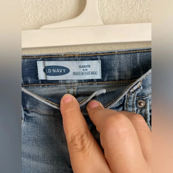 Old Navy boys karate slim medium wash distressed jeans size 10 - Picture 5 of 5